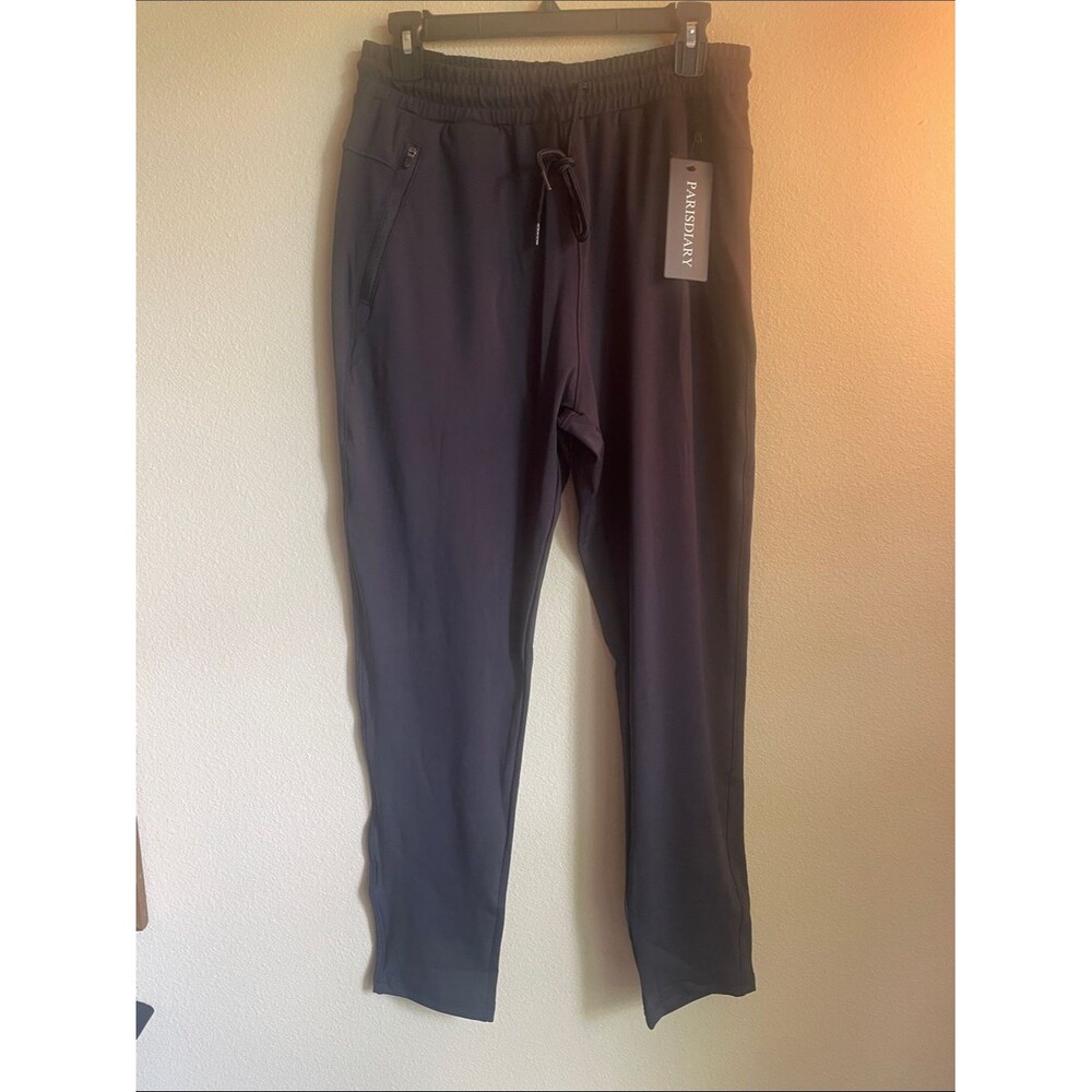 Men's blackJogger Pants - Stretch Drawstring Waist adult small